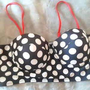 Polka Dot Bathing Suit Top Retro